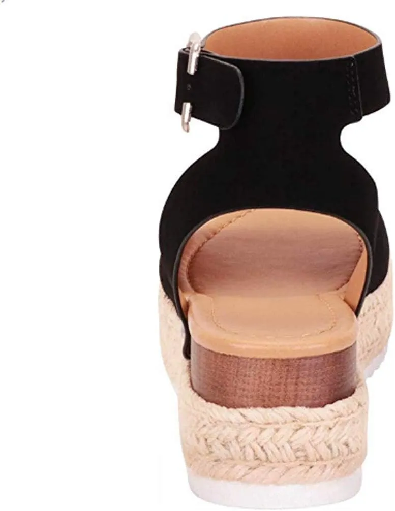 Wedge Sandals for Women Comfortable 2025 Dressy Platform Espadrilles Casual Ankle Strap Sandals Summer Beach Shoes