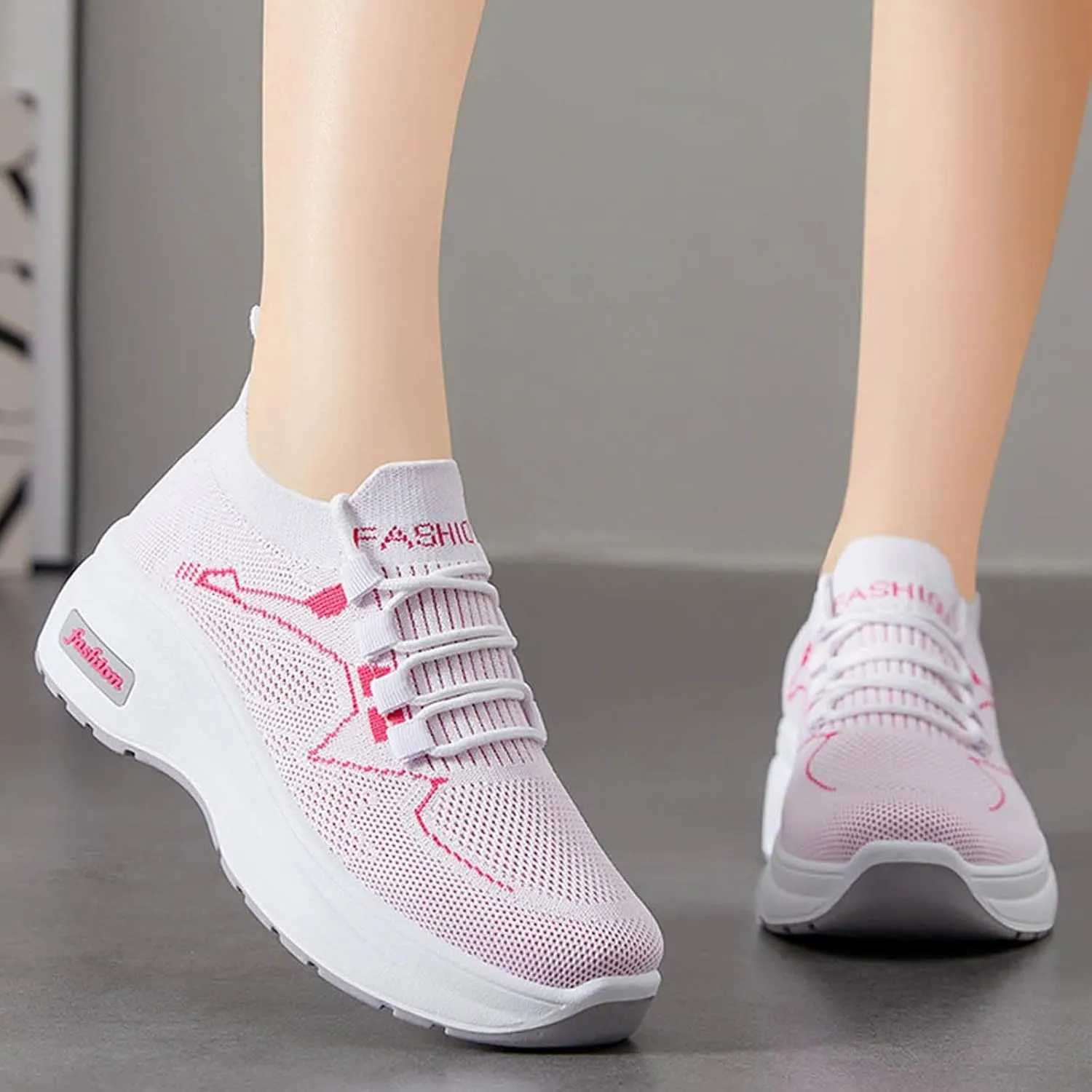 Women's Walking Shoes Cushion Comfortable Running Tennis Shoes Non Slip Sports Athletic Breathable Fashion Sneakers
