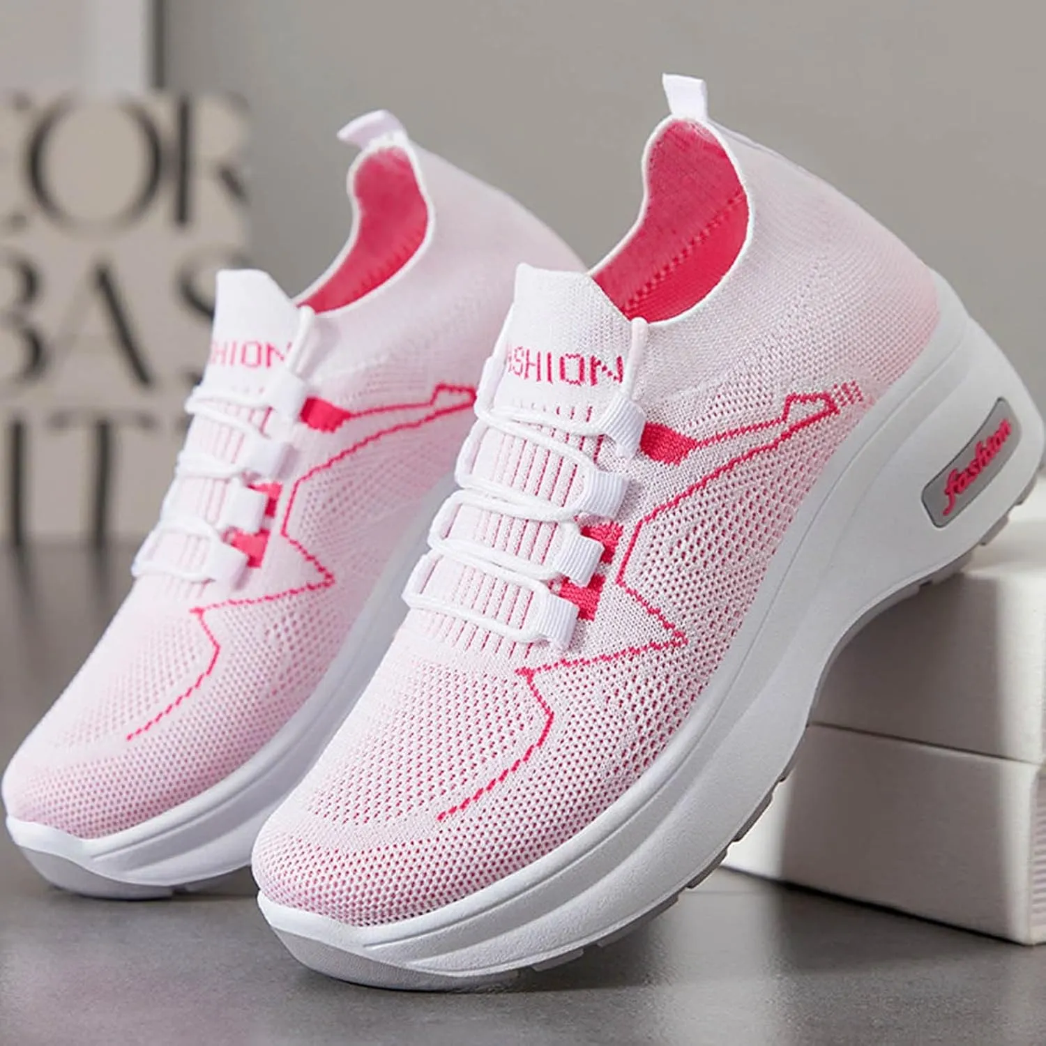 Women's Walking Shoes Cushion Comfortable Running Tennis Shoes Non Slip Sports Athletic Breathable Fashion Sneakers