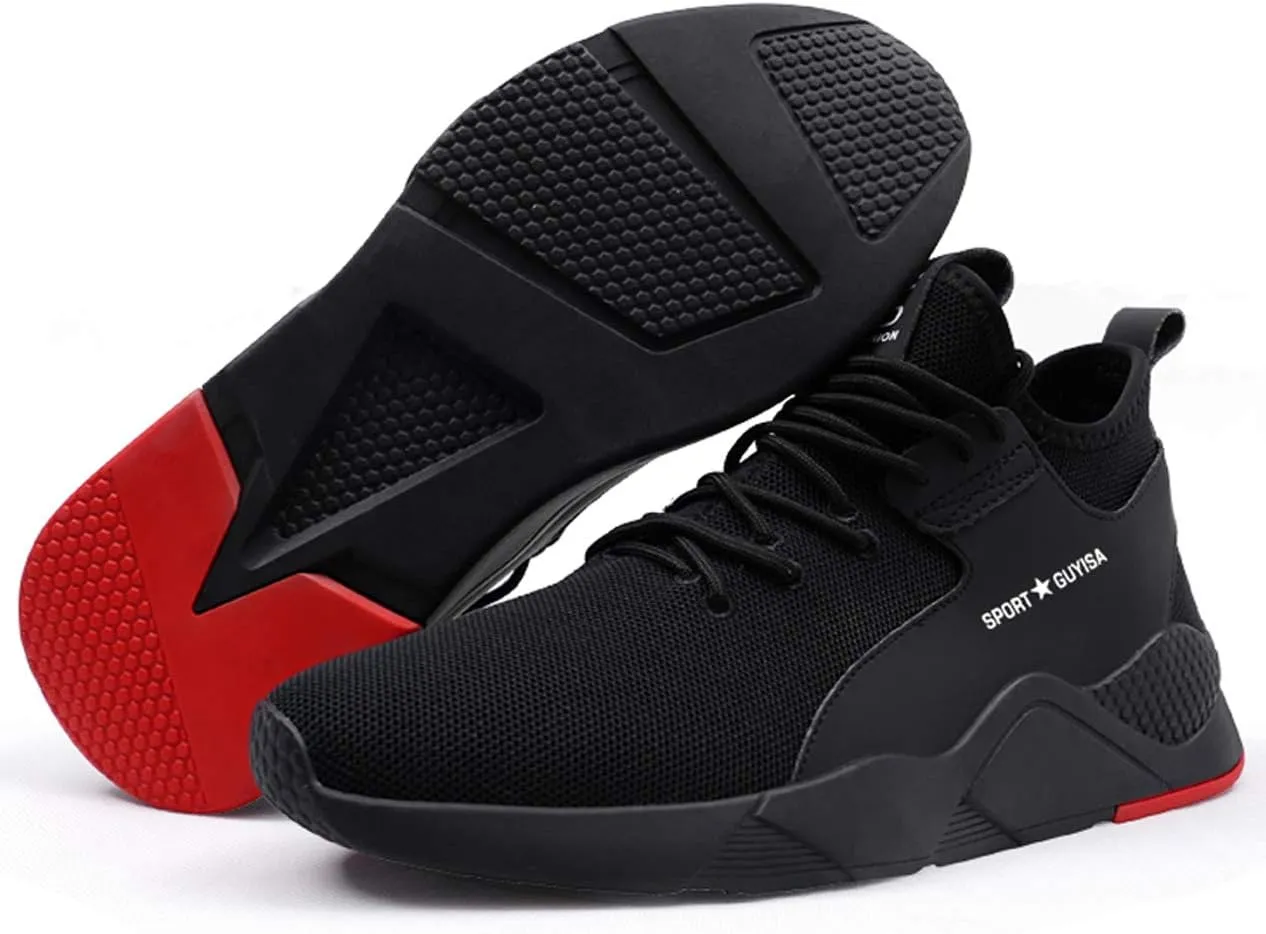 Work Shoes Steel Toe Safety Shoes Puncture Proof Construction Shoes Comfortable Non-Slip Sneakers