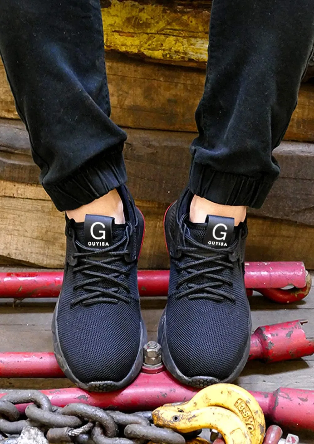 Work Shoes Steel Toe Safety Shoes Puncture Proof Construction Shoes Comfortable Non-Slip Sneakers
