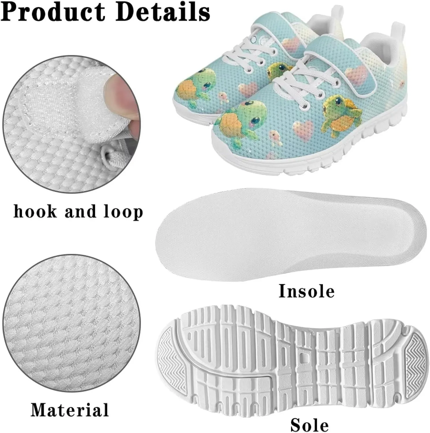 Yzaoxia Little/Big Kids Tennis Shoes for Girls Sneakers with Strap