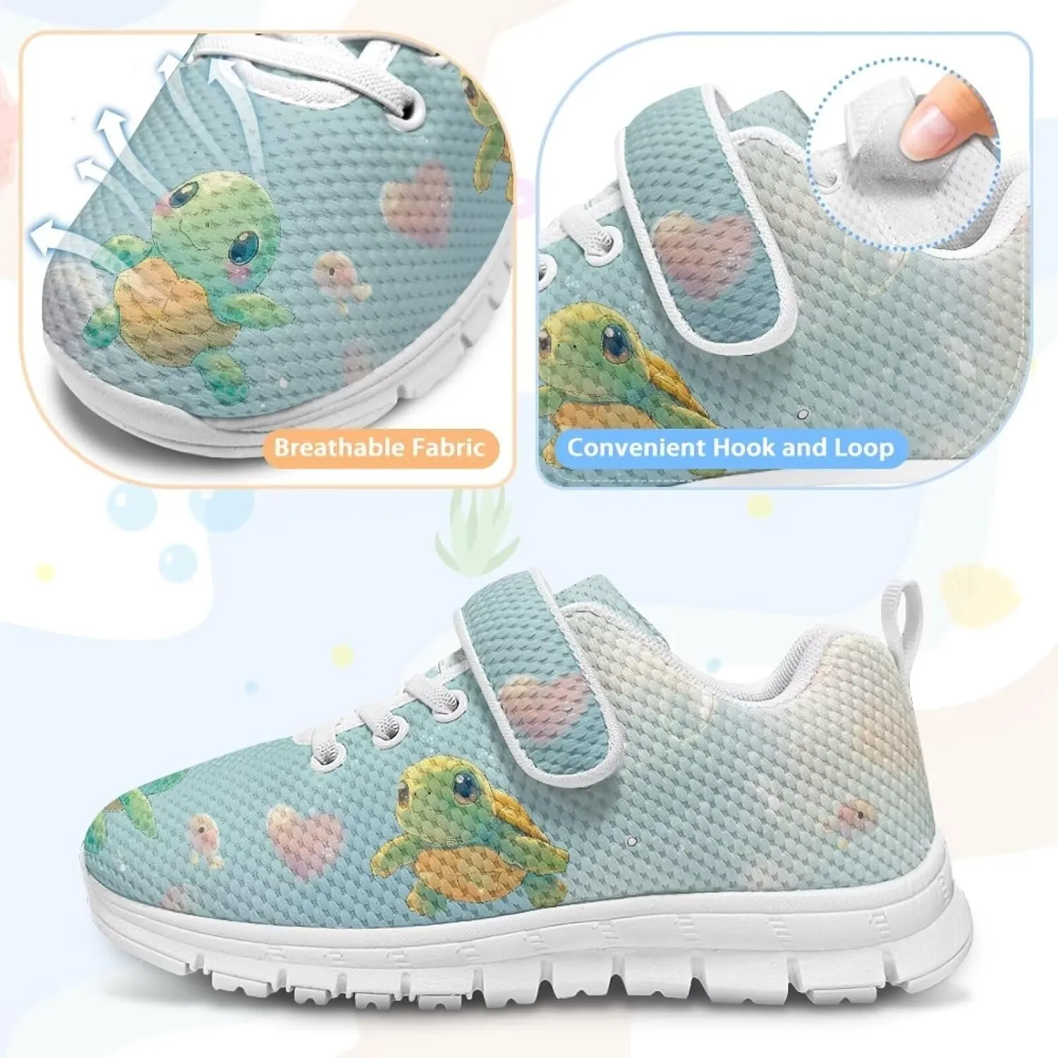 Yzaoxia Little/Big Kids Tennis Shoes for Girls Sneakers with Strap